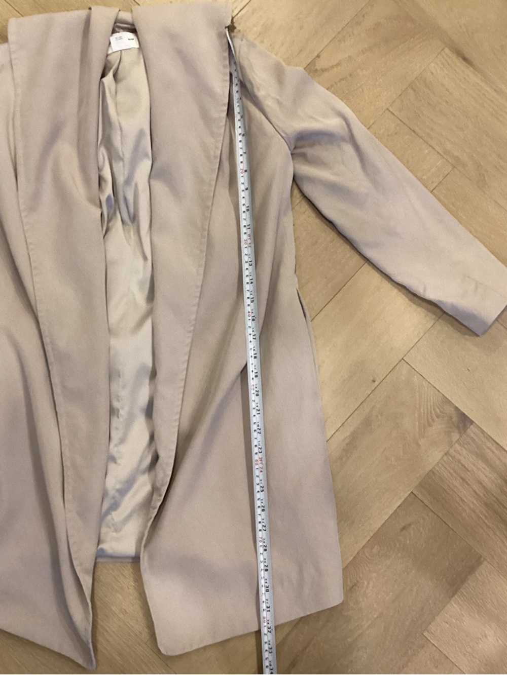 Club Monaco Women’s Hanne Wrap Belted Trench Coat, Light Beige - Picture 8 of 10